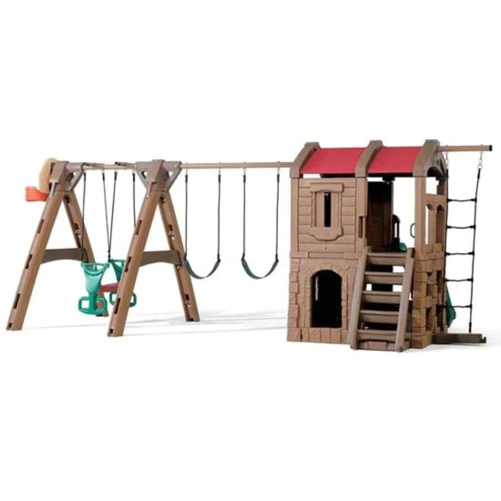 Adventure Lodge con Balancin-Columpio de Plástico-HB801400-Oferta-Garden Market