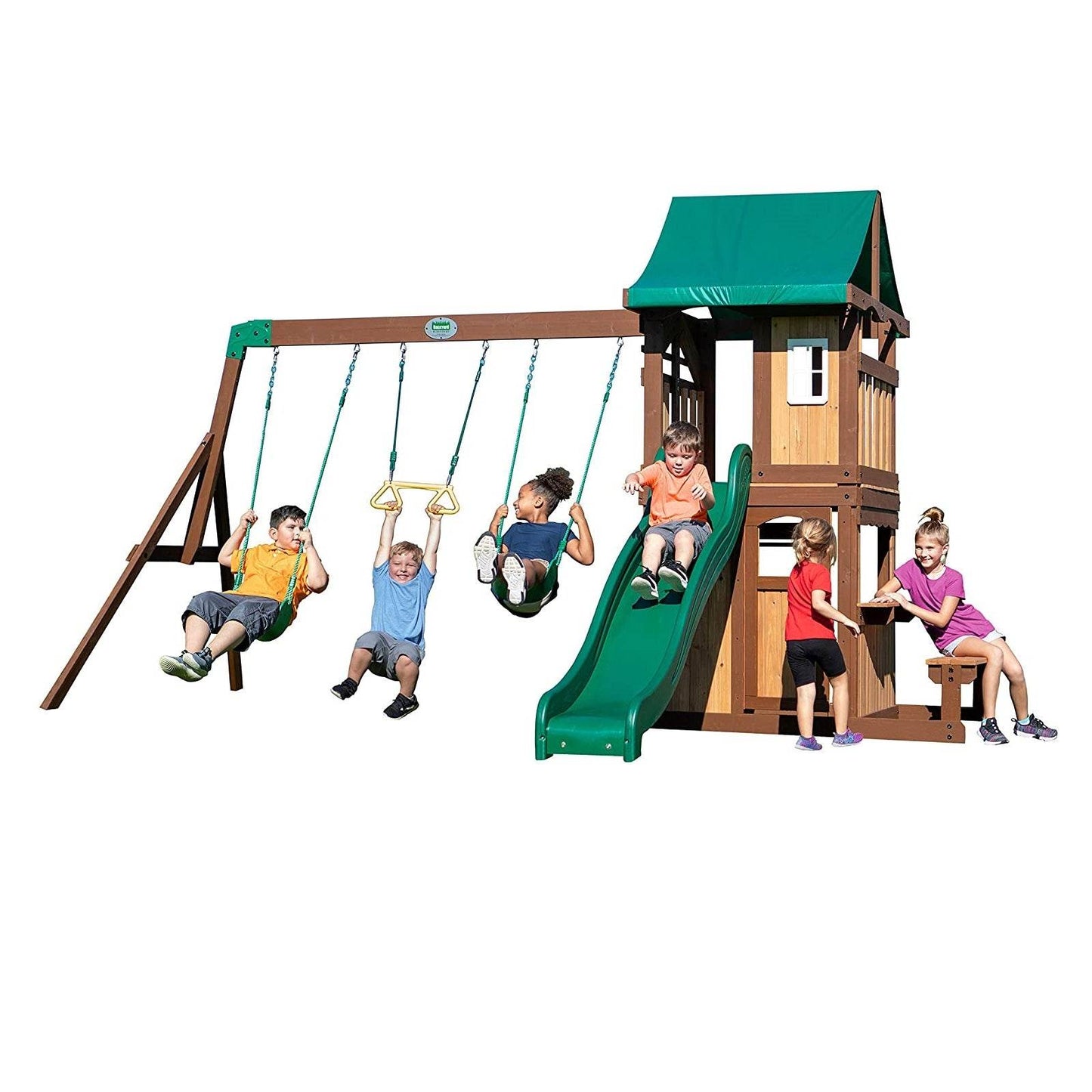 Centro de Juego Lakewood-Columpio de Madera-HB2001022-Columpios,Oferta-Garden Market