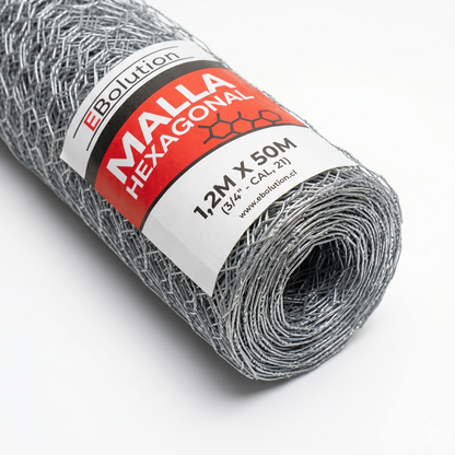 Malla Hexagonal 1,2m x 50m (3/4" - Cal, 21)