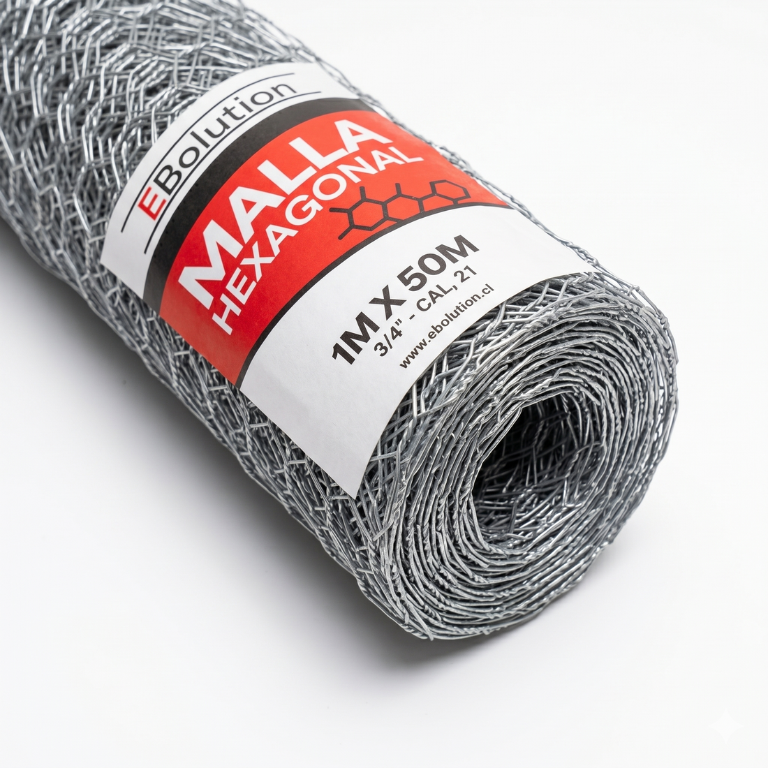 Malla Hexagonal 1,0m x 50m (3/4" - Cal, 21)