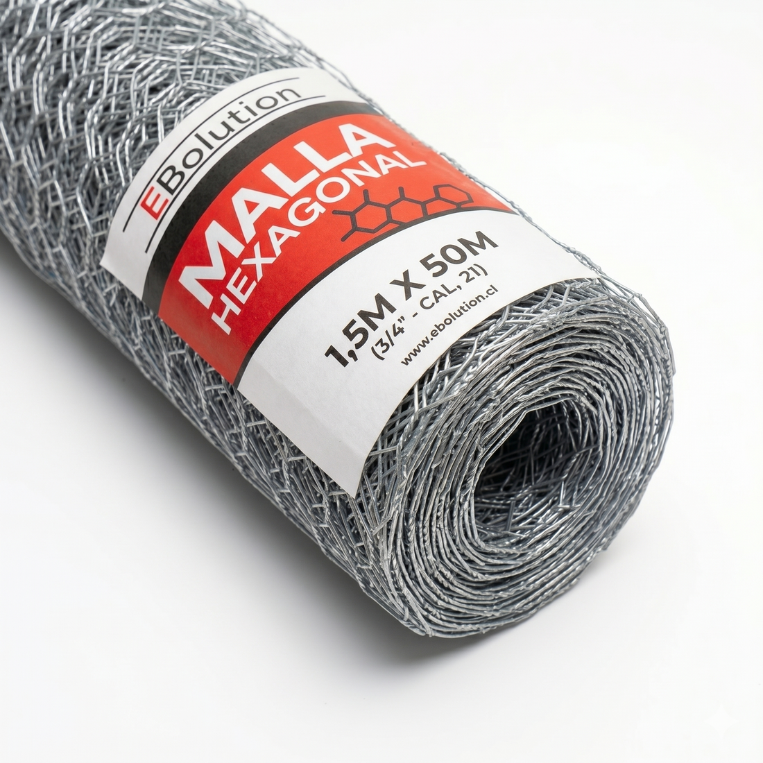 Malla Hexagonal 1,5m x 50m (3/4" - Cal, 21)
