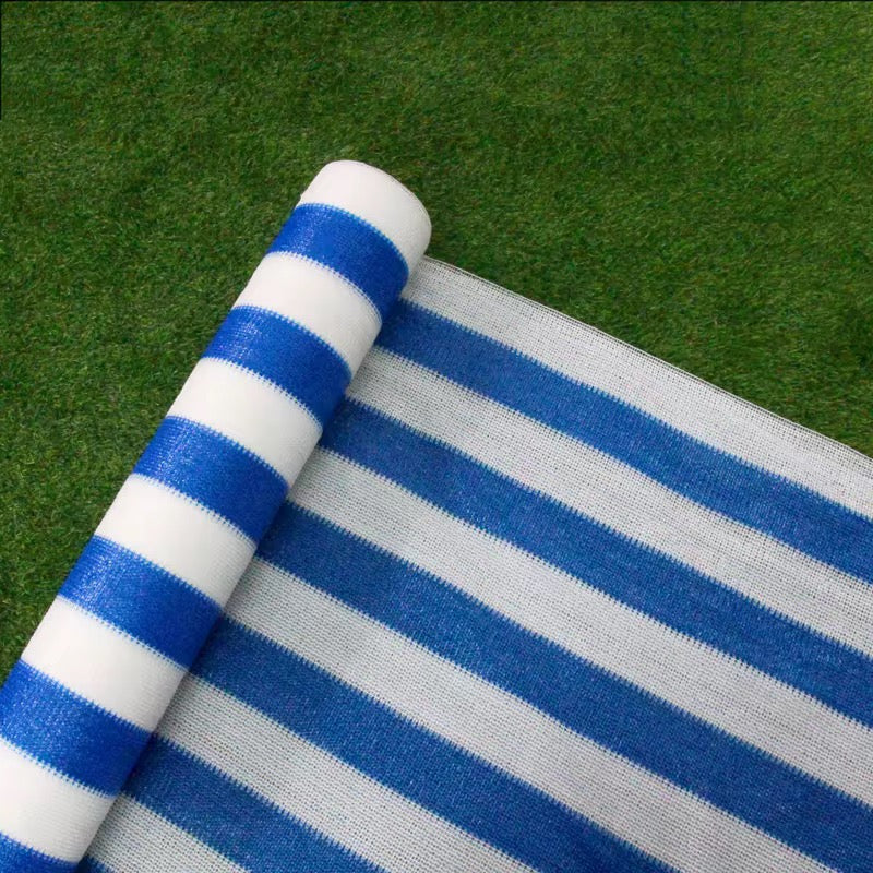 Malla Raschel 65% sombra, Azul/Blanco - 4,2x100m