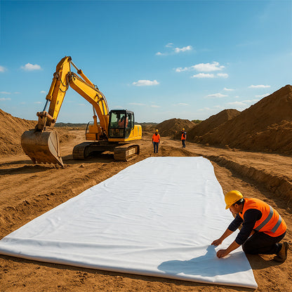 Geotextil 200 gr/m² 2×50 m – Tela Drenaje y Estabilización