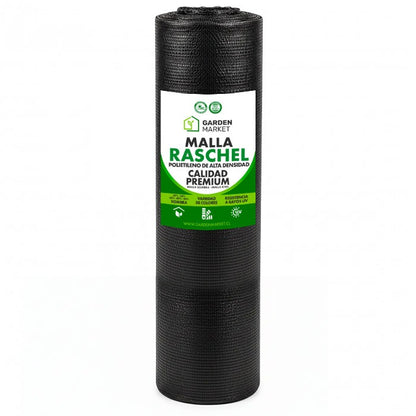 Malla Raschel 50% Negro 2.1 x 100 Metros Garden Market Garden Market
