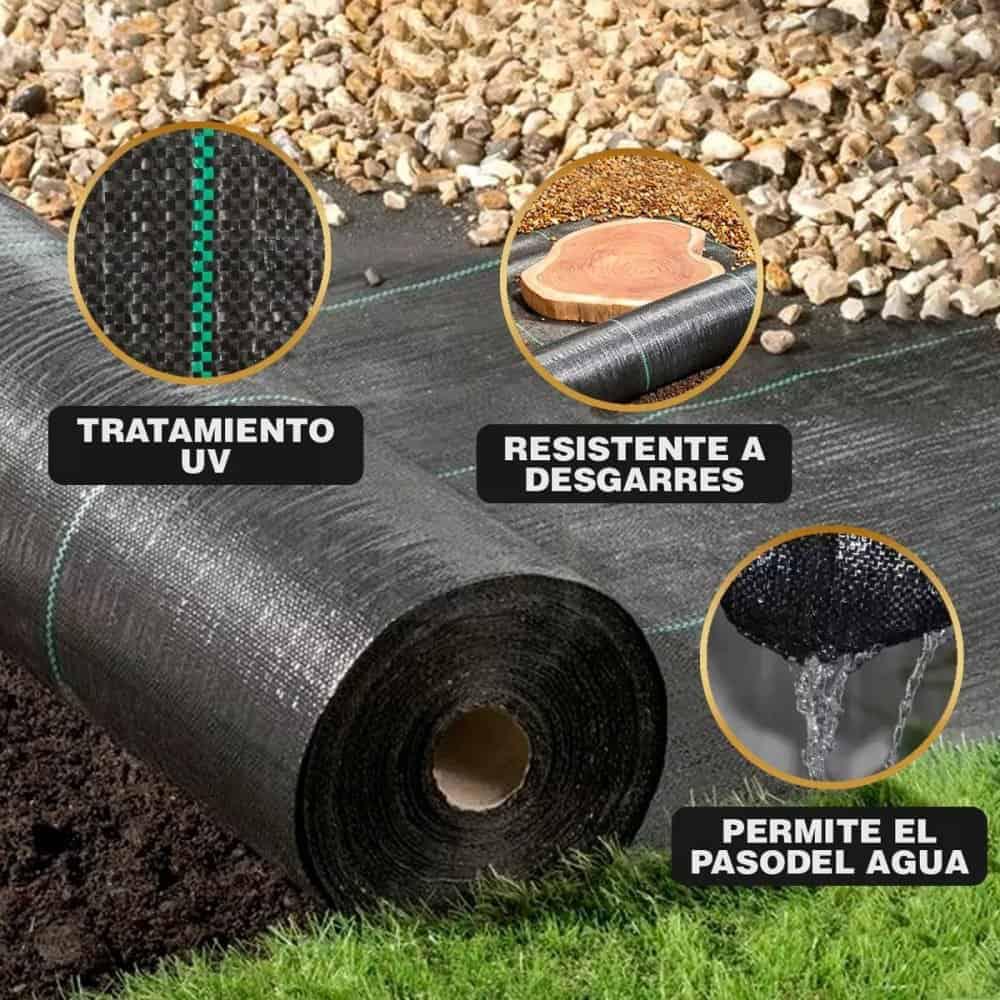 Malla Antimaleza 90 g/m² 4×100m – Rollo de Tela