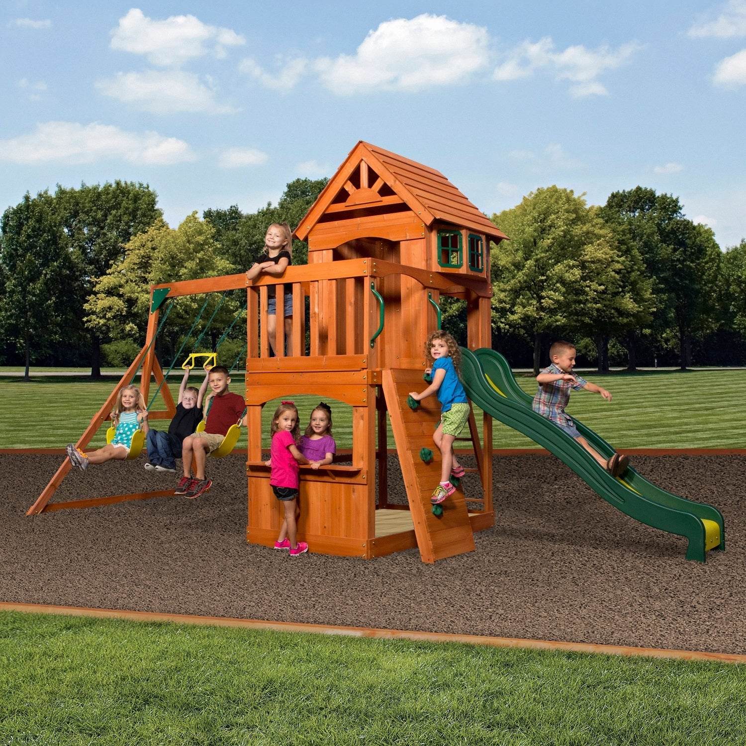 Centro de Juego Atlantis-Columpio de Madera-HB652101-Columpios-Garden Market