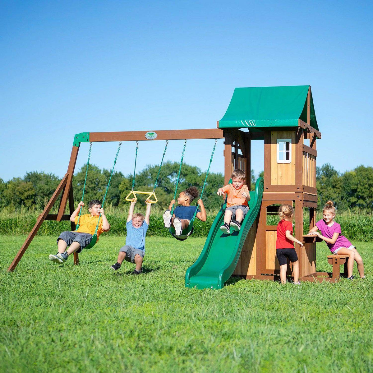 Centro de Juego Lakewood-Columpio de Madera-HB2001022-Columpios,Oferta-Garden Market