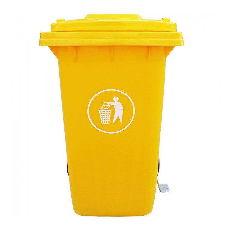 Contenedor con Pedal 120 lts Amarillo - Garden Market