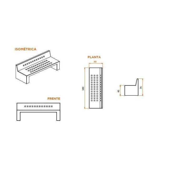 Escaño Hormigón Barcelona 180 - Garden Market
