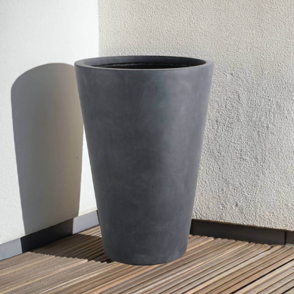 Macetero Coigue Gris Fibra de Arcilla 41 cm - Garden Market