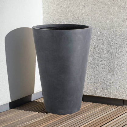 Macetero Coigue Gris Fibra de Arcilla 41 cm - Garden Market