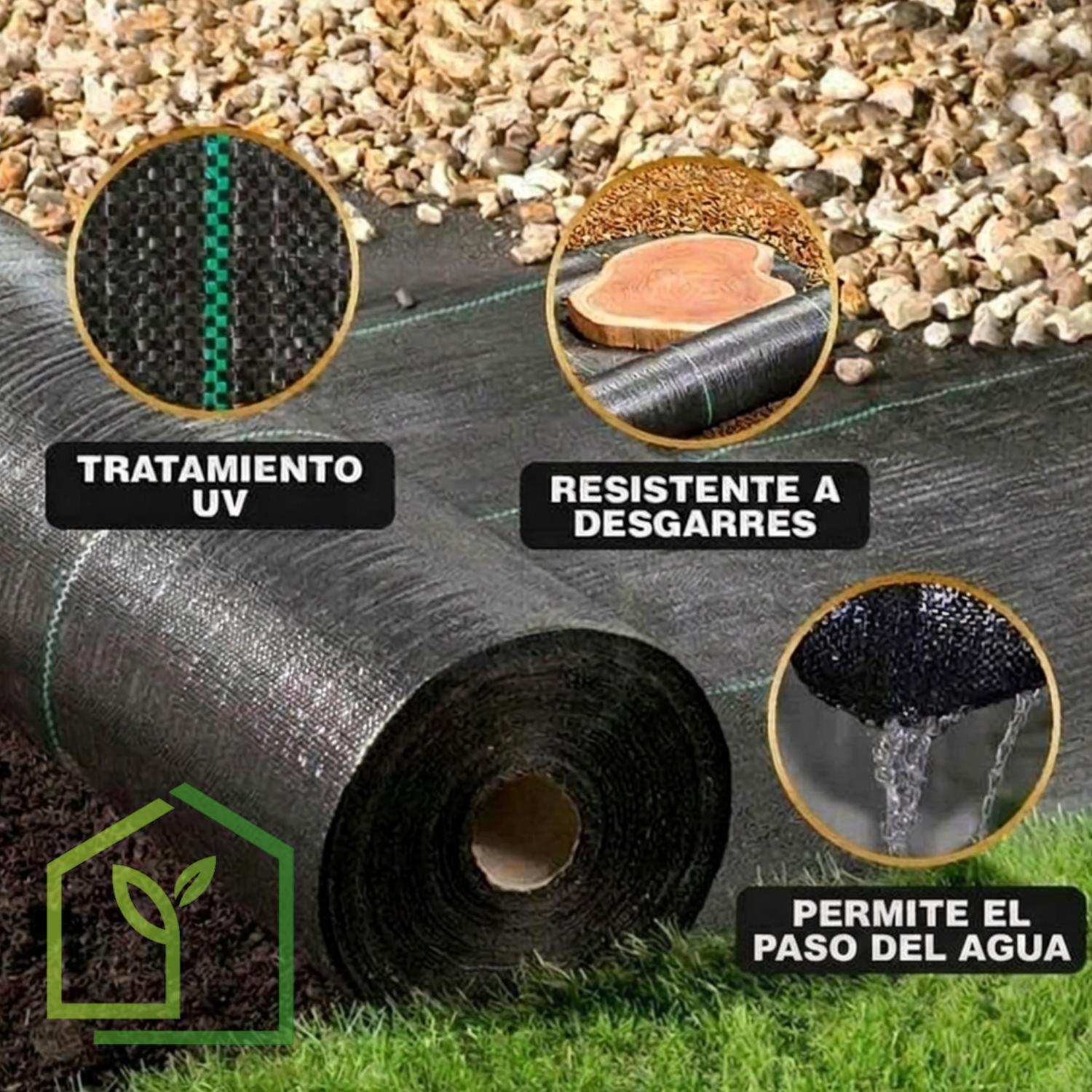 Malla Antimaleza 90 g/m² 2×5m – Rollo de Tela-Antimaleza-HBCC01_10M-Garden Market
