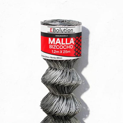 Malla Bizcocho 1,2mx25m(A2,11mm/R50mm)-Malla Bizcocho-MTJBZ12-Garden Market