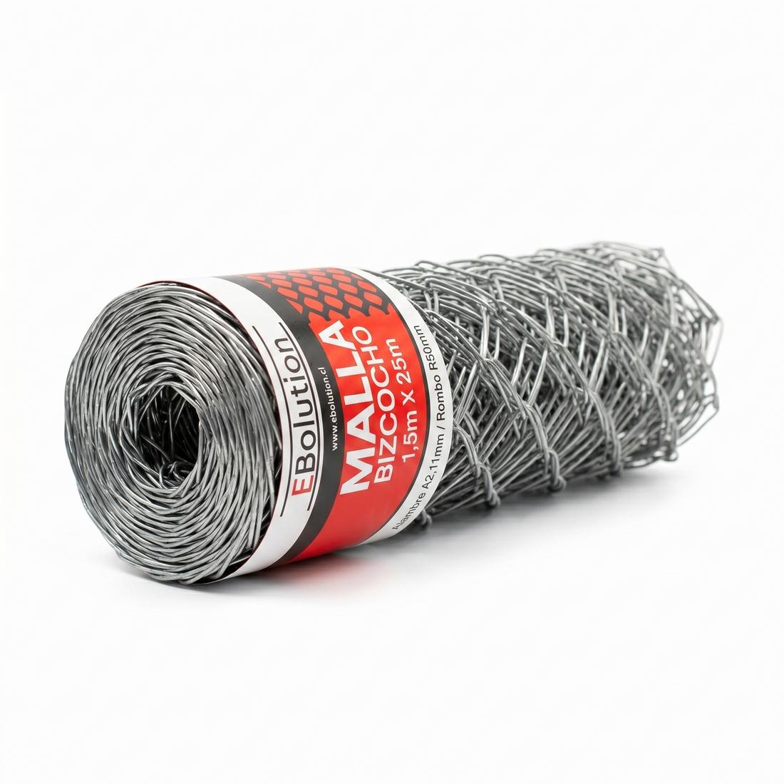 Malla Bizcocho 1,5mx25m(A2,11mm/R50mm)-Malla Bizcocho-MTJBZ15-Garden Market