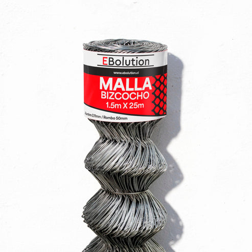 Malla Bizcocho 1,5mx25m(A2,11mm/R50mm)-Malla Bizcocho-MTJBZ15-Garden Market