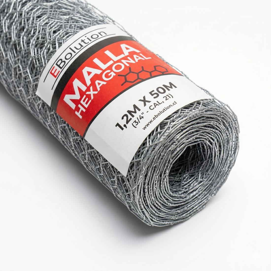 Malla Hexagonal 1,2m x 50m (3/4" - Cal, 21)-Malla Hexagonal-MTJHX12-Garden Market