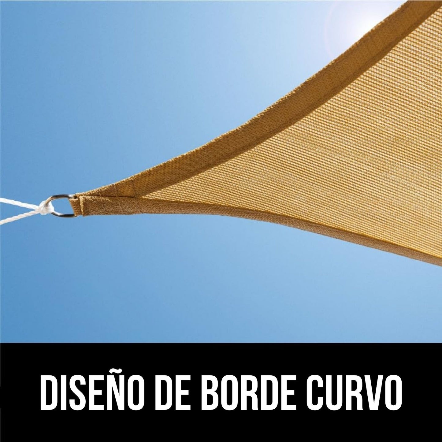 Toldo vela 120 gr/m2 3x3x3m-Hogar-HBTA140-Garden Market